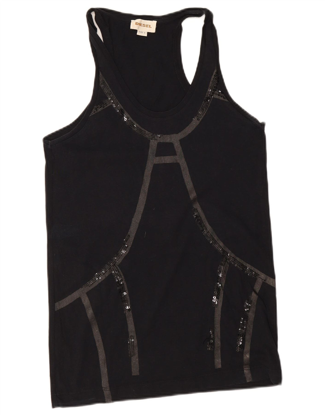 Damska kamizelka Diesel Top UK 10 Small Black