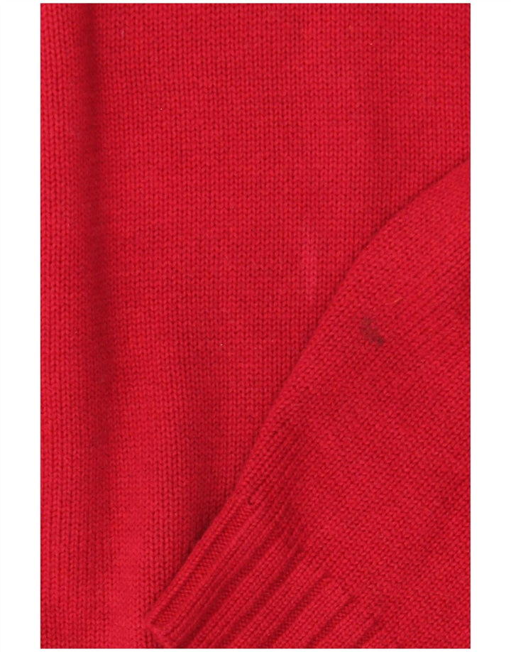 Męski sweter zapinany na zamek Massimo Dutti XL, czerwony, bawełniany
