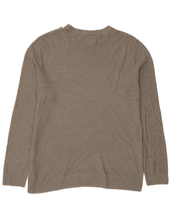 Męski sweter Jack & Jones z dekoltem w łódkę XL, szary, bawełniany