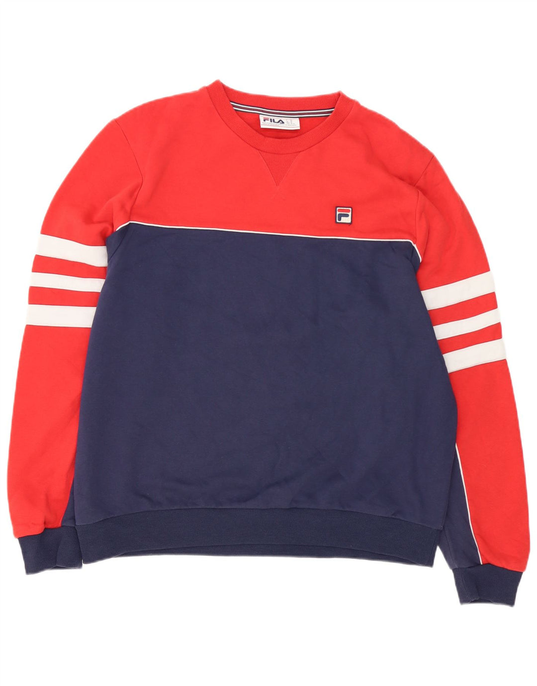 Bluza męska Fila XL, bawełniana w bloki kolorów, czerwona