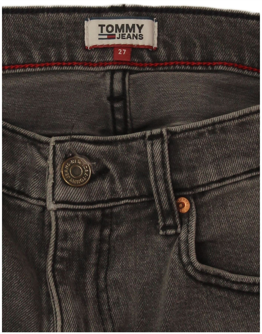 Damskie spodenki jeansowe Tommy Hilfiger W27 Small, szare, bawełniane