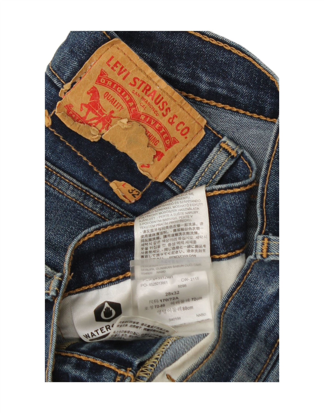 Męskie jeansy slim fit Levi's W28 L28 Niebieskie bawełniane