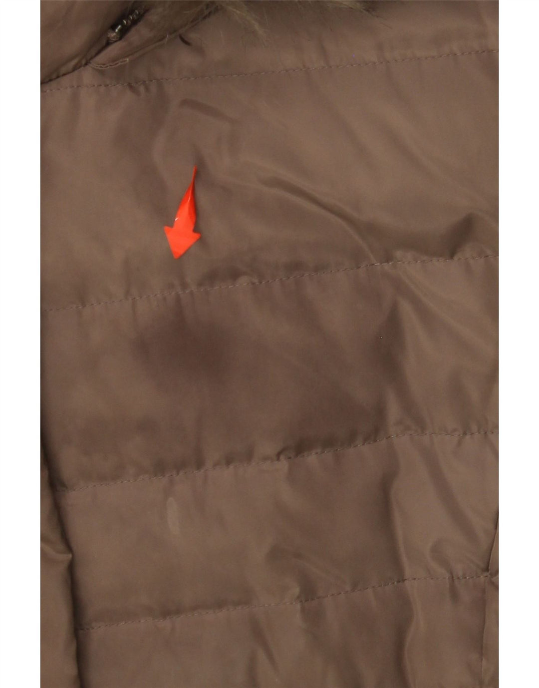 ARMANI JEANS Damska ocieplana kurtka z kapturem IT 40, mała, brązowa, poliester