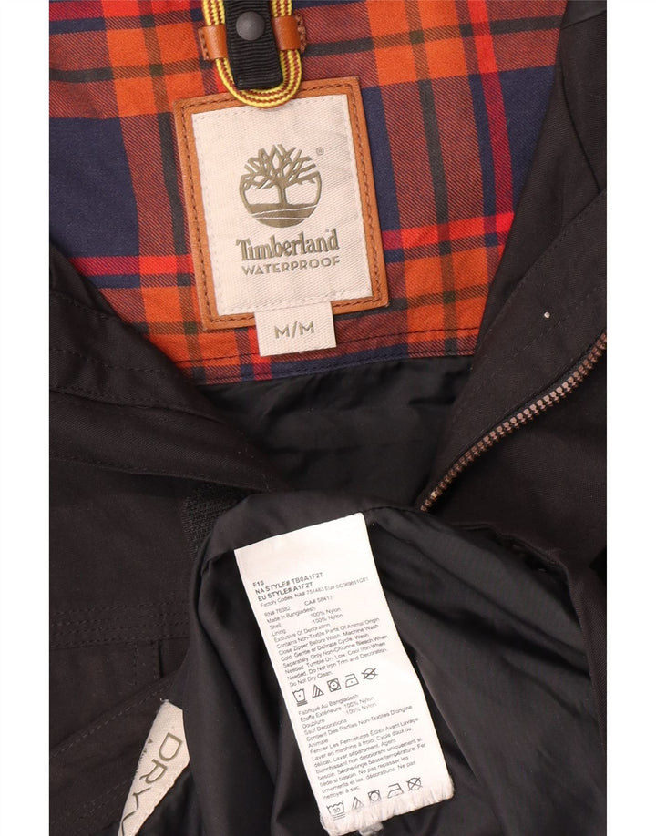 Męska kurtka wiatrówka z kapturem Timberland UK 38 Średni czarny nylon