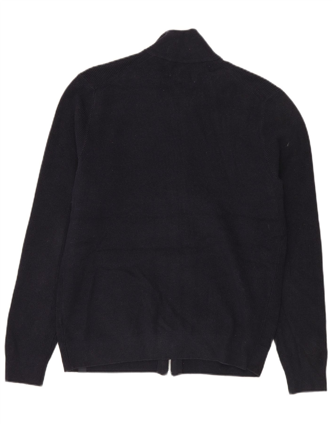 Marks & Spencer Męski sweter rozpinany, średni granatowy, poliester