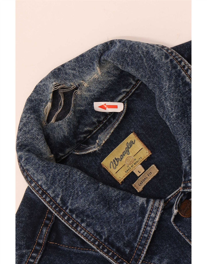 Męska kurtka jeansowa Wrangler Casual Fit UK 40, duża niebieska