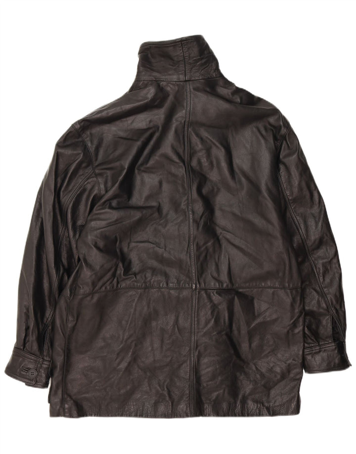 Vintage męska skórzana kurtka UK 40 duża czarna skóra