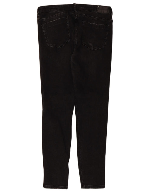 Damskie jeansy Zara Trafaluc Distressed Skinny Jeans EU 40 Medium W30 L28 Black