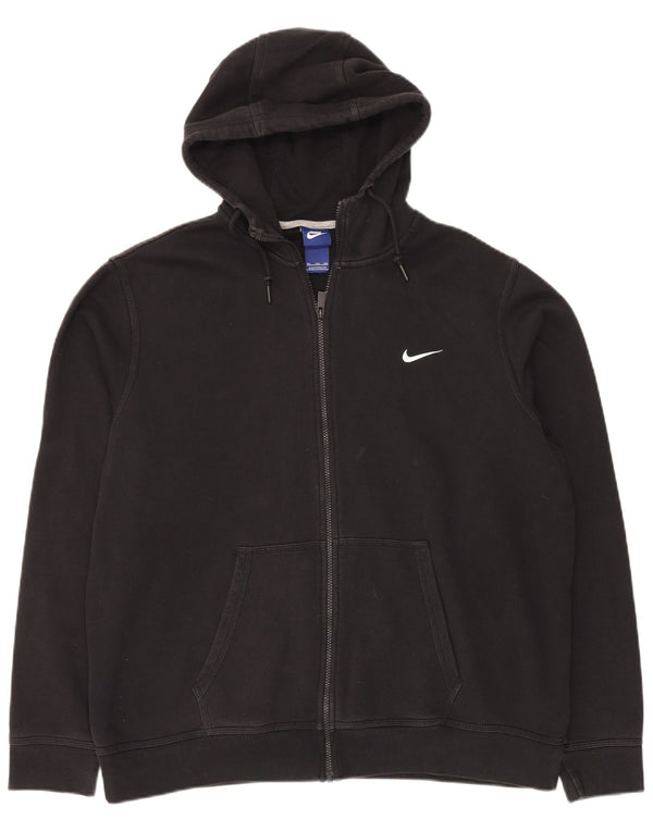 Męski sweter z kapturem i zamkiem Nike, 2XL, czarna bawełna