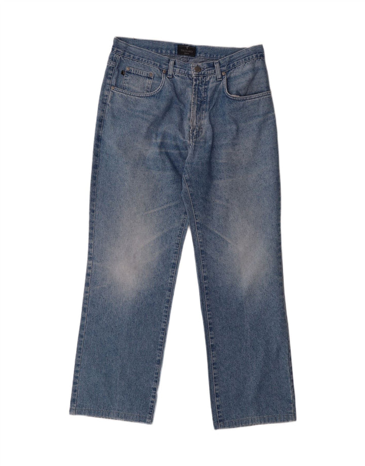 TRUSSARDI Mens Straight Jeans W34 L29 Blue Cotton Vintage Trussardi and Second-Hand Trussardi from Messina Hembry 