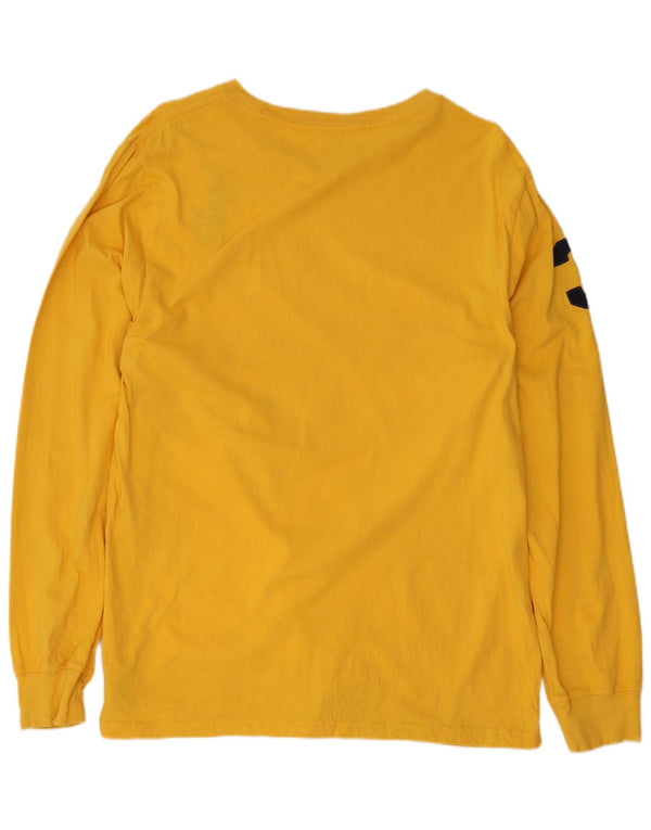 Chłopięca koszulka Polo Ralph Lauren z długim rękawem i grafiką, 15-16 lat, XL, żółta bawełna