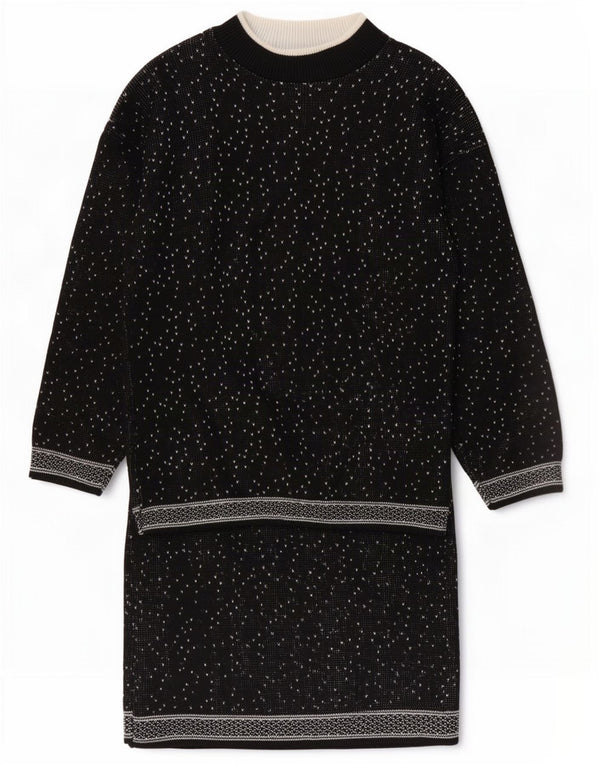 Damski 2-częściowy zestaw spódnic Il Birillo UK 14 Medium W26 Czarny Spotted Akryl