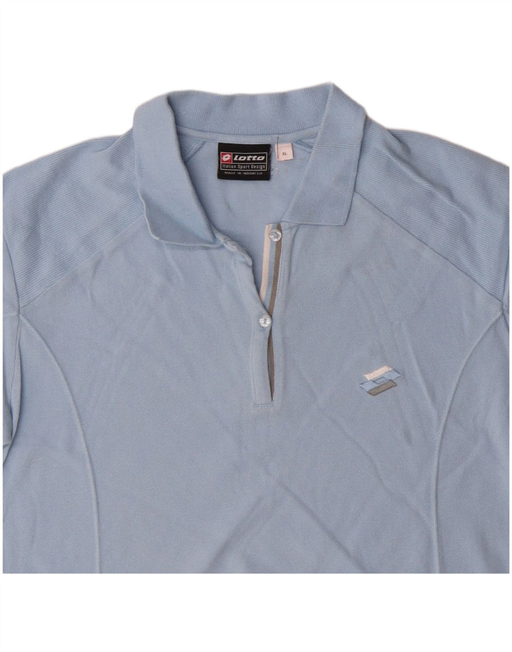 Damska koszulka polo LOTTO UK 18 XL, niebieska, bawełniana