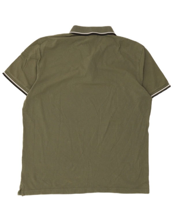 Męska koszulka polo Diadora 2XL, bawełniana w paski khaki