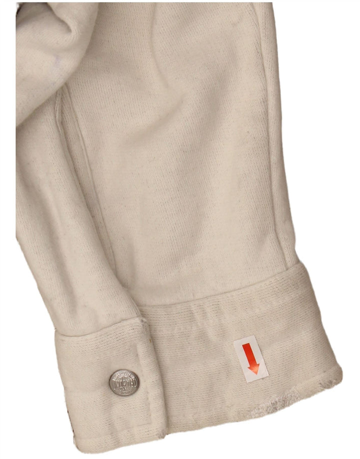 Męska kurtka bomber VINTAGE Graphic UK 44 2XL Beżowa wełna w paski