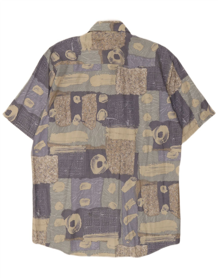 Męska koszula z krótkim rękawem Dino Erre, średni, wielobarwny patchwork