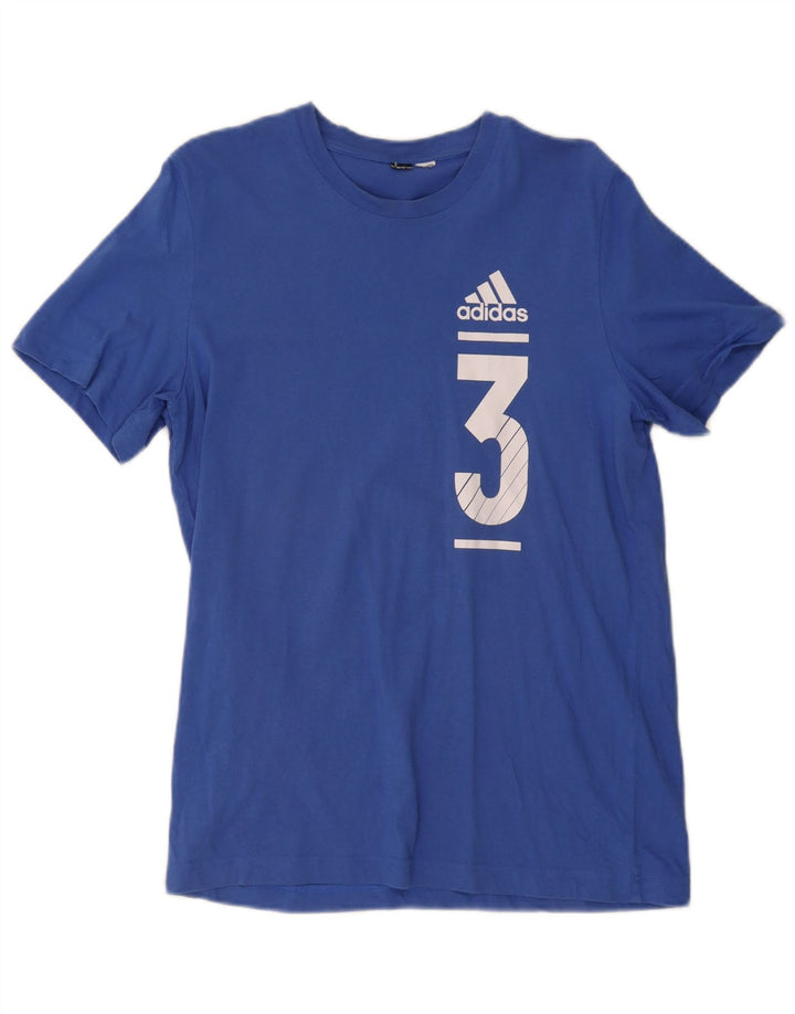 Męska koszulka graficzna Adidas Top Medium Blue