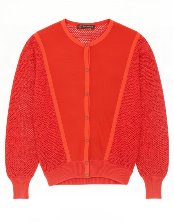 Sweter damski w stylu vintage, prześwitujący sweter IT 44, średni czerwony