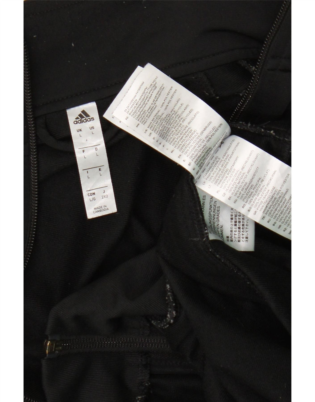Adidas Męska bluza dresowa, duża, czarna, poliestrowa