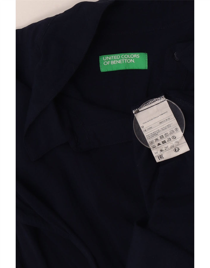 Damska koszula oversize z krótkim rękawem BENETTON UK 14, średni granat