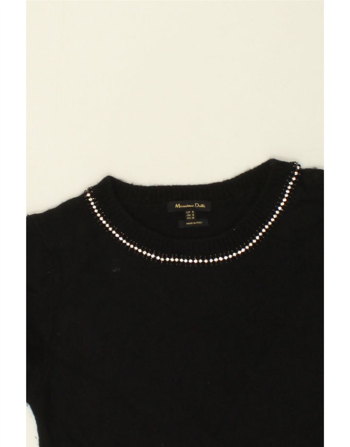 MASSIMO DUTTI Womens Crew Neck Jumper Sweater UK 10 Small Black Vintage Massimo Dutti and Second-Hand Massimo Dutti from Messina Hembry 