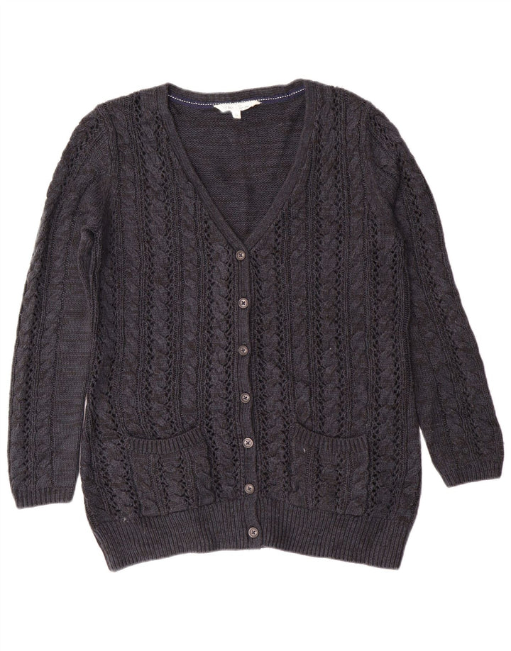 Sweter damski Fat Face UK 14, duży, granatowy, kaszmirowy, klasyczny