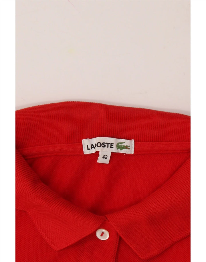 LACOSTE Womens Polo Shirt Size 42 Large Red Cotton Vintage Lacoste and Second-Hand Lacoste from Messina Hembry 