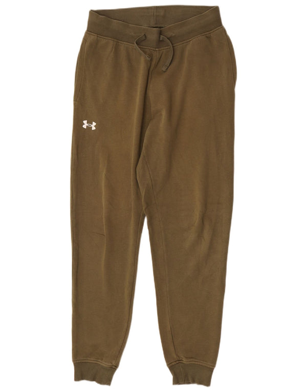 Męskie spodnie dresowe Under Armour Joggers, średnia bawełna khaki