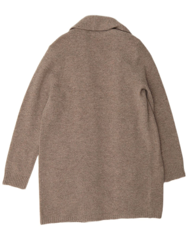 Damski sweter o przedłużonym fasonie Laura Ashley UK 12, średni szary, nakrapiany
