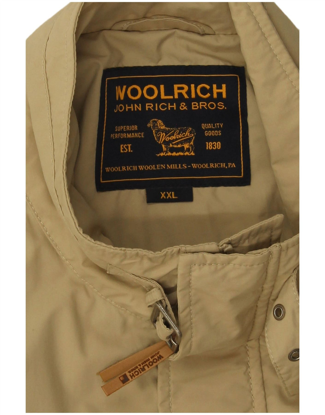Męska kurtka wojskowa Woolrich UK 44 2XL Beżowy nylon