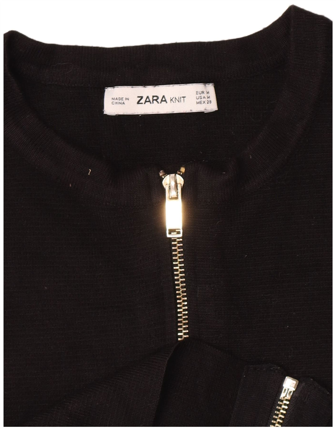 Sweter damski Zara Crop Cardigan UK 12, średni czarny