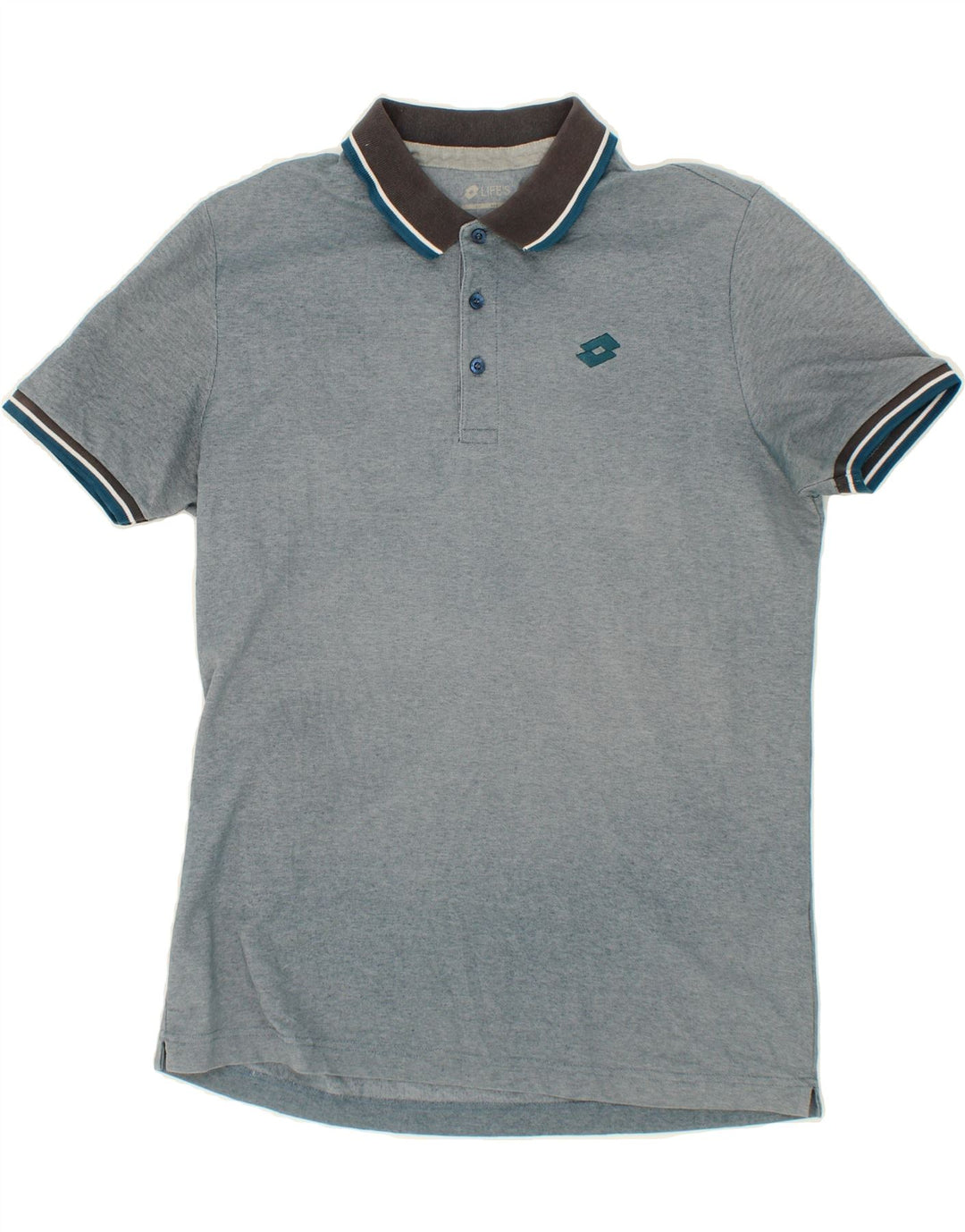 LOTTO Mens Polo Shirt Large Blue Cotton Vintage Lotto and Second-Hand Lotto from Messina Hembry 