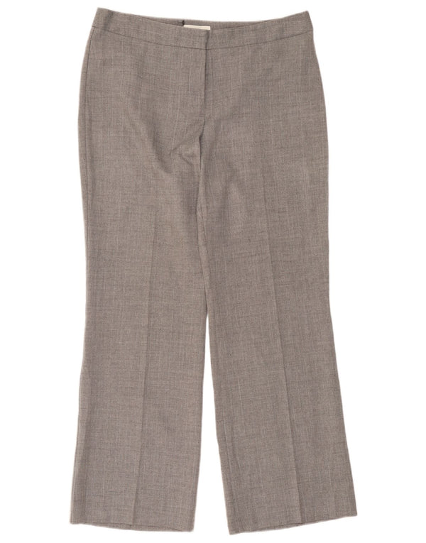 Spodnie garniturowe damskie Marks & Spencer UK 14 Medium W32 L28 Szare w jodełkę