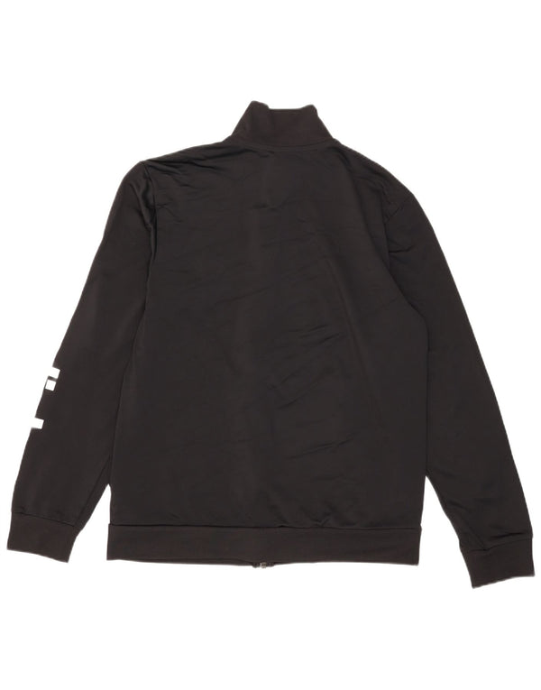 Adidas Męska bluza dresowa z grafiką, UK 44/46, duża, czarna, poliester