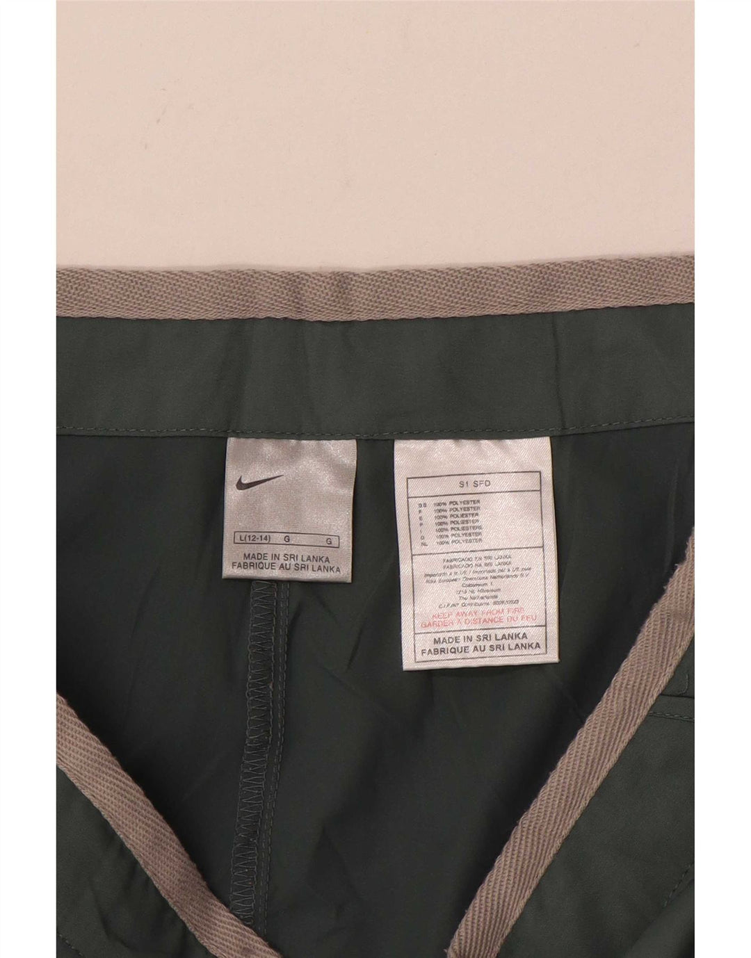 Damskie spodenki sportowe Nike US 12/14, duże, zielone, poliestrowe