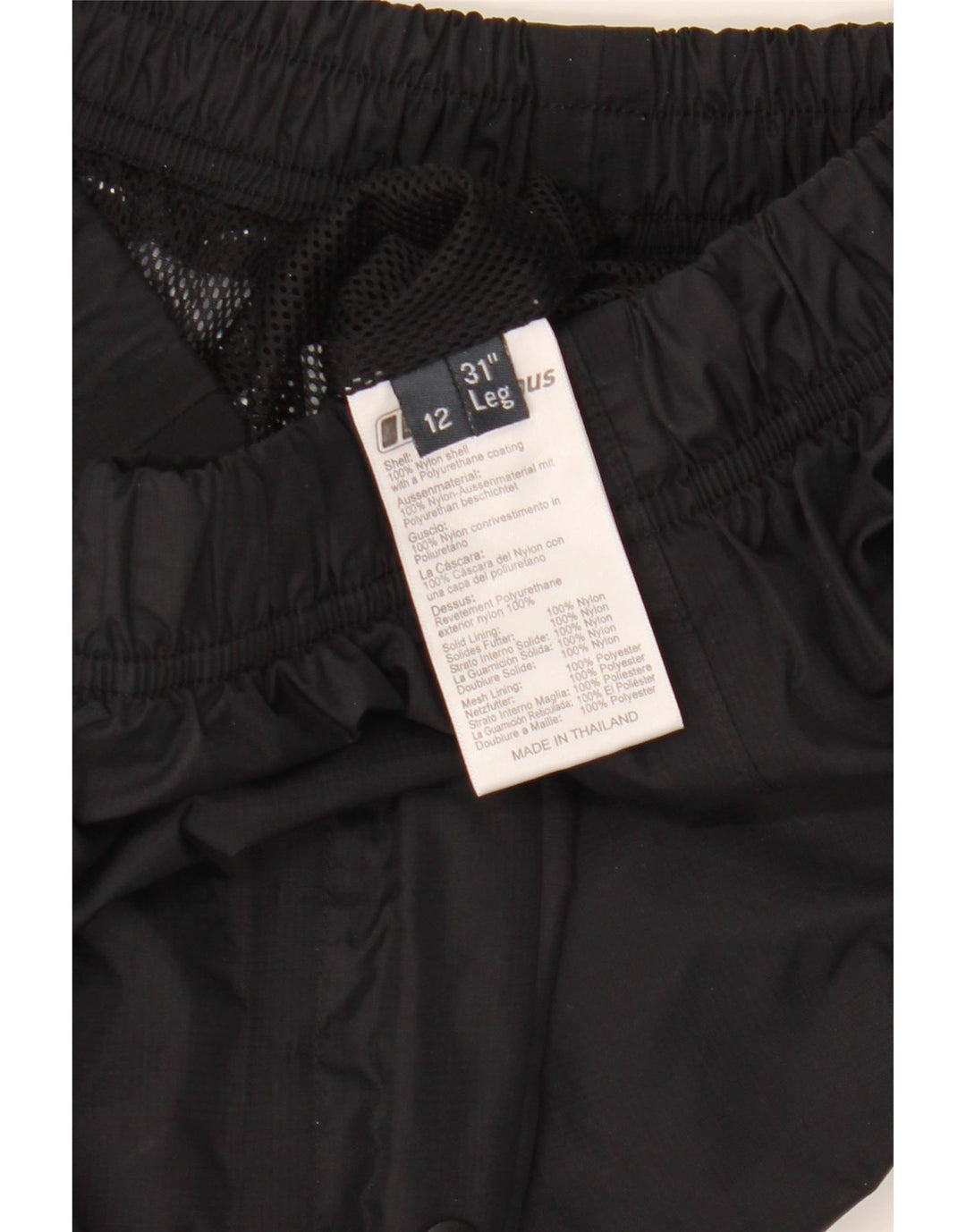 Damskie spodnie dresowe BERGHAUS UK 12, średni czarny nylon