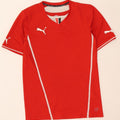 PUMA Mens T-Shirt Top Small Red Colourblock Vintage Puma and Second-Hand Puma from Messina Hembry 