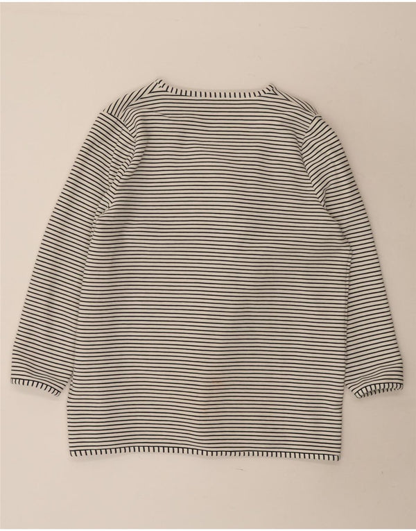 Damski sweter rozpinany Jaeger UK 16, duże, bawełniane w białe paski