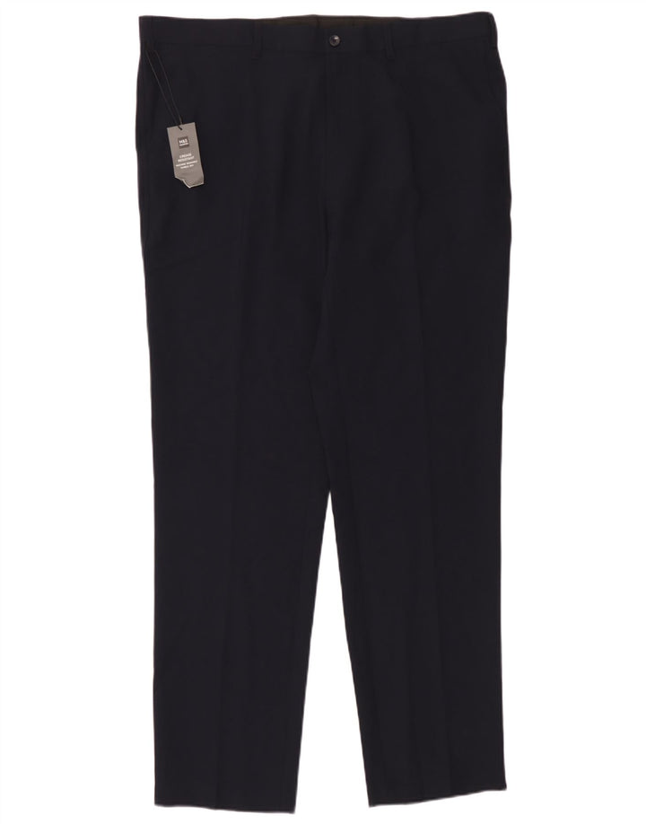 Męskie spodnie Chino Marks & Spencer W40 L33 Granatowy poliester