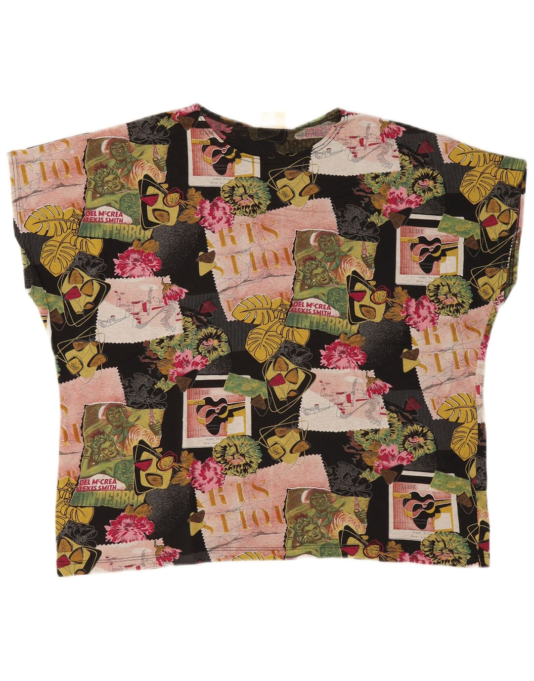 Damska koszulka z grafiką VINTAGE Top EU 46 XL, wielokolorowa bawełna