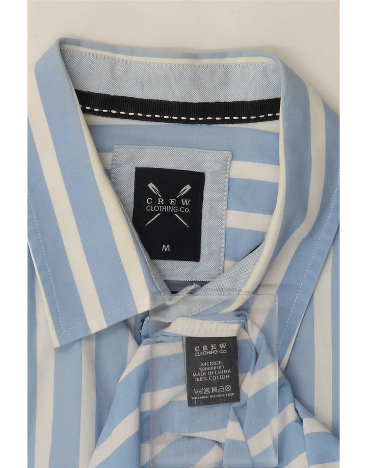 Crew Clothing Koszula męska w średnie niebieskie paski, bawełniana
