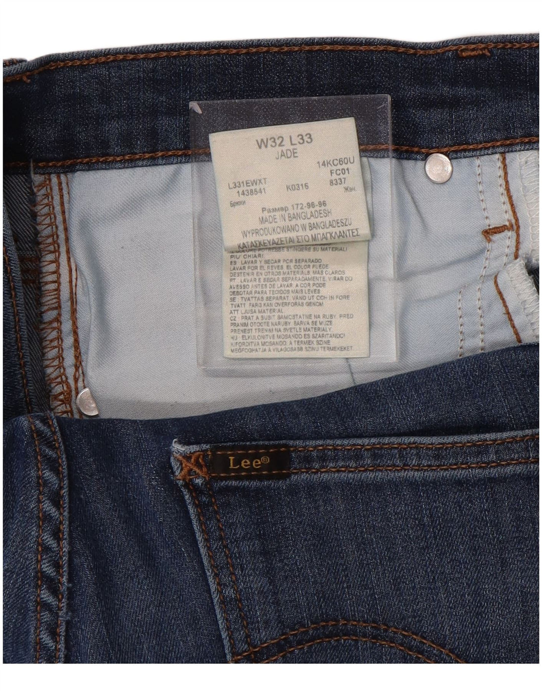 Damskie jeansy LEE Jade Straight W32 L32 Niebieskie bawełniane