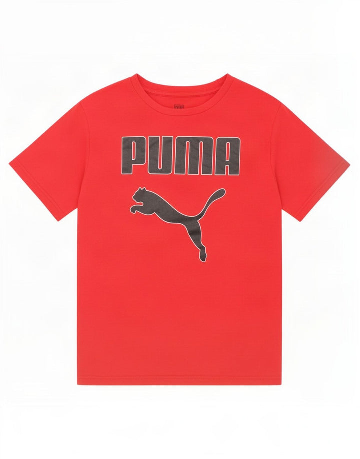 Chłopięcy T-shirt z grafiką Puma 10-11 lat, średni czerwony