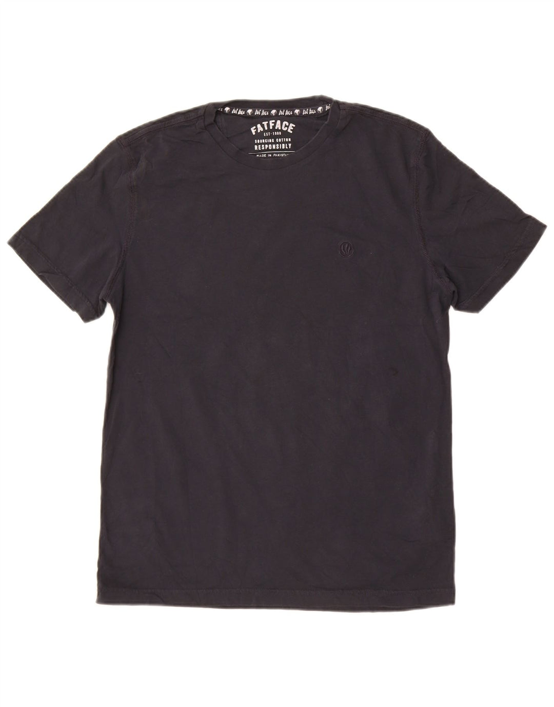 T-shirt męski Fat Face, średni czarny, bawełniany