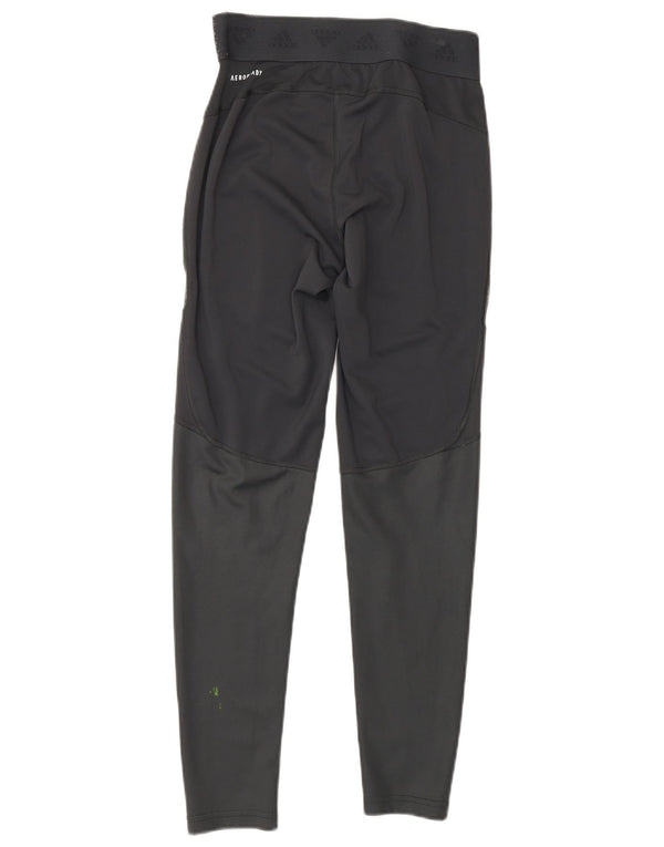 Damskie legginsy Adidas Aeroready UK 8/10 Małe czarne sportowe z blokami kolorów
