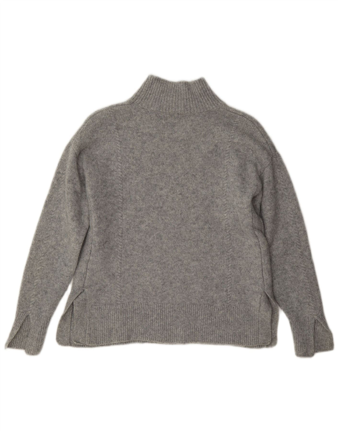 Sweter damski Gant z golfem UK 6 XS, szara wełna