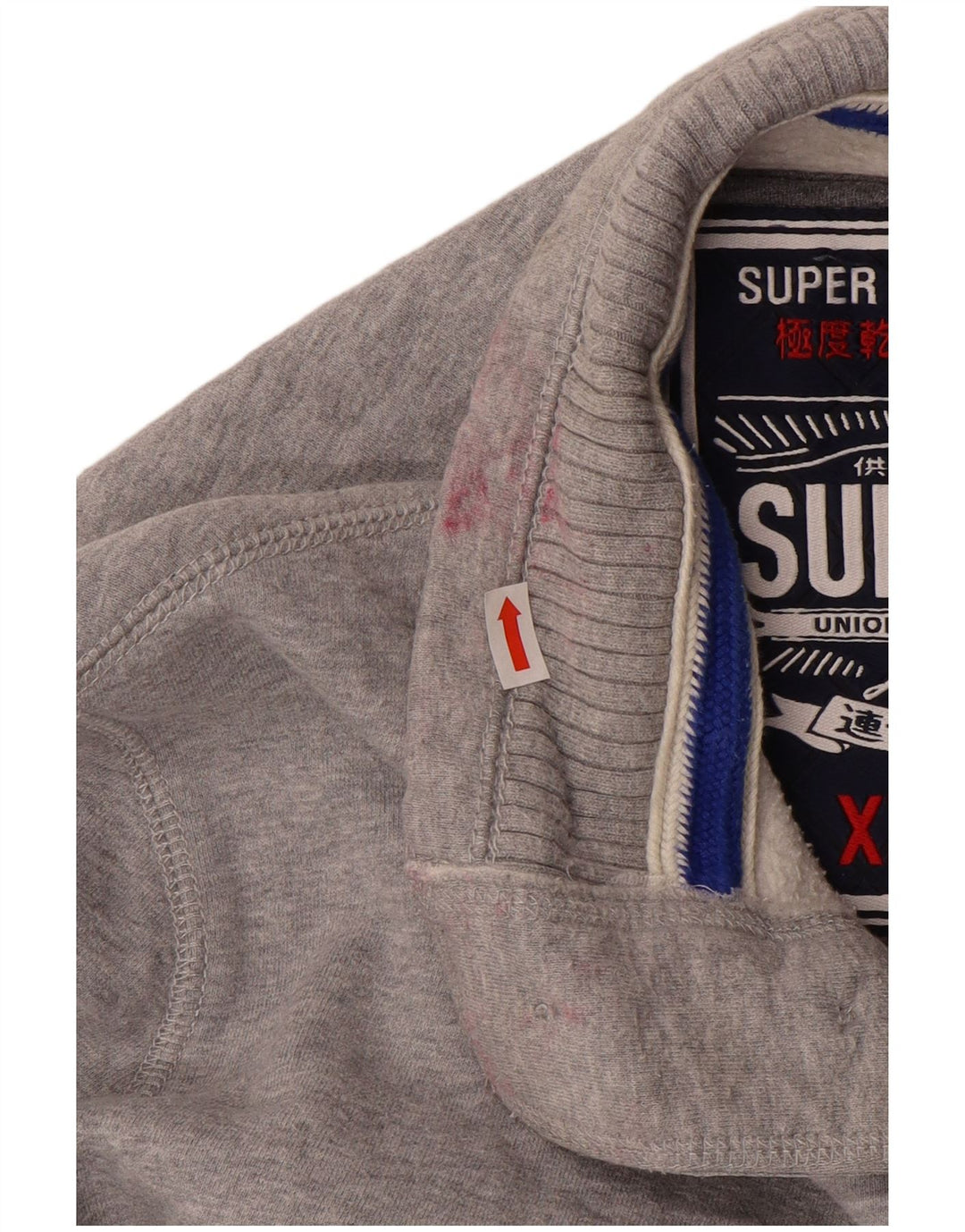 Męski sweter SUPERDRY z grafiką, zapinany na guziki, 2XL, szary, nakrapiany