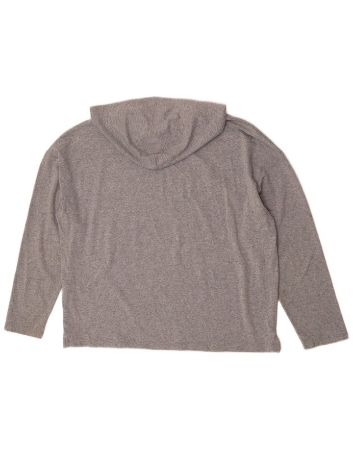 Marks & Spencer Damski sweter z kapturem z grafiką, oversize, UK 16, duży, szary