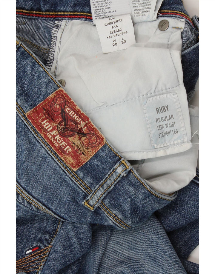 Damskie dżinsy Tommy Hilfiger Ruby z niską talią, proste W29 L32, niebieska bawełna