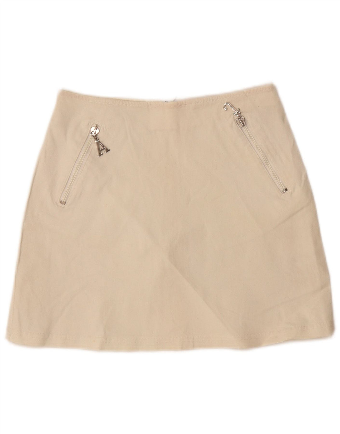 Damska spódnica mini z wysokim stanem Armani IT 40 Small W24 Biała bawełna